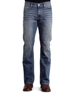 Stetson Rock Fit Frayed X Stitched Jeans 7 Stetson Rock Fit Frayed X Stitched Jeans -Western Cowboy Equipment Store 010D66 S1 P2