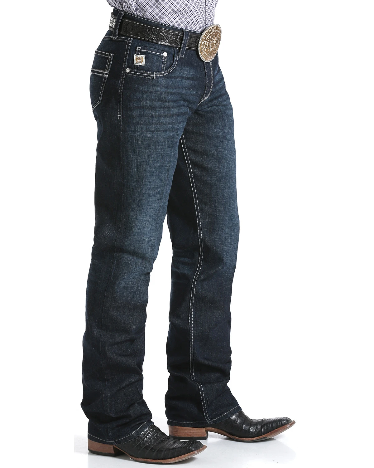 Cinch Men's Carter 2.4 Dark Wash Mid Rise Relaxed Bootcut Performance Jeans 4 Cinch Men's Carter 2.4 Dark Wash Mid Rise Relaxed Bootcut Performance Jeans - Image 2