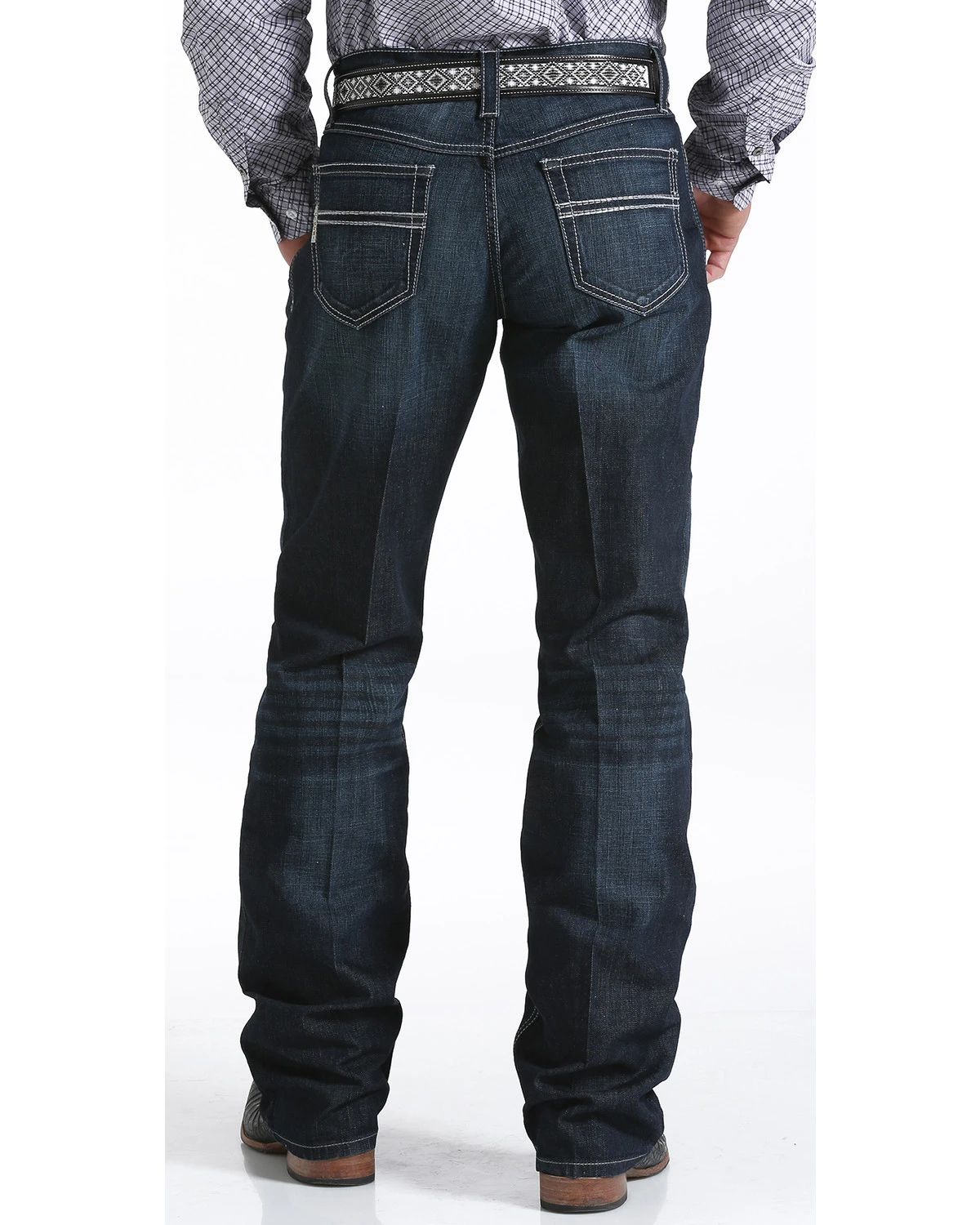 Cinch Men's Carter 2.4 Dark Wash Mid Rise Relaxed Bootcut Performance Jeans 3 Cinch Men's Carter 2.4 Dark Wash Mid Rise Relaxed Bootcut Performance Jeans