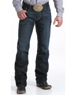 Cinch Men's Carter 2.4 Dark Wash Mid Rise Relaxed Bootcut Performance Jeans 7 Cinch Men's Carter 2.4 Dark Wash Mid Rise Relaxed Bootcut Performance Jeans -Western Cowboy Equipment Store 010K52 88 P2