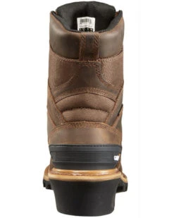 Carhartt 8" Crazy Horse Brown Waterproof Insulated Logger Boot - Composite Toe -Western Cowboy Equipment Store 050P79 K8 P4