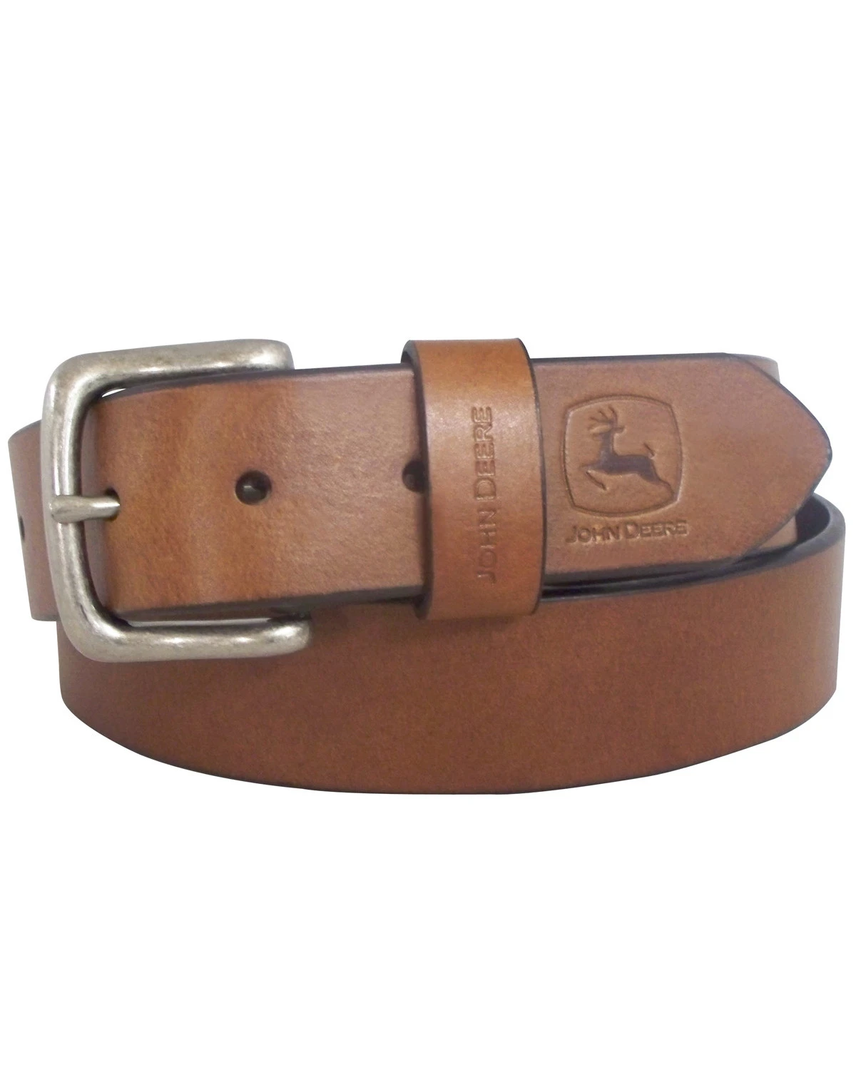 John Deere Men's Oil Tan Bridle Leather Belt 3 John Deere Men's Oil Tan Bridle Leather Belt
