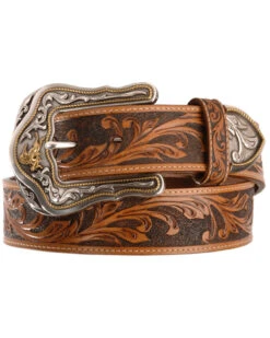 Tony Lama Men's Western Ride Leather Belt - Reg & Big