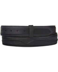 Lucchese Men's Black Calf Leather Seville Stitch Belt 7 Lucchese Men's Black Calf Leather Seville Stitch Belt -Western Cowboy Equipment Store 120V98 89 P2