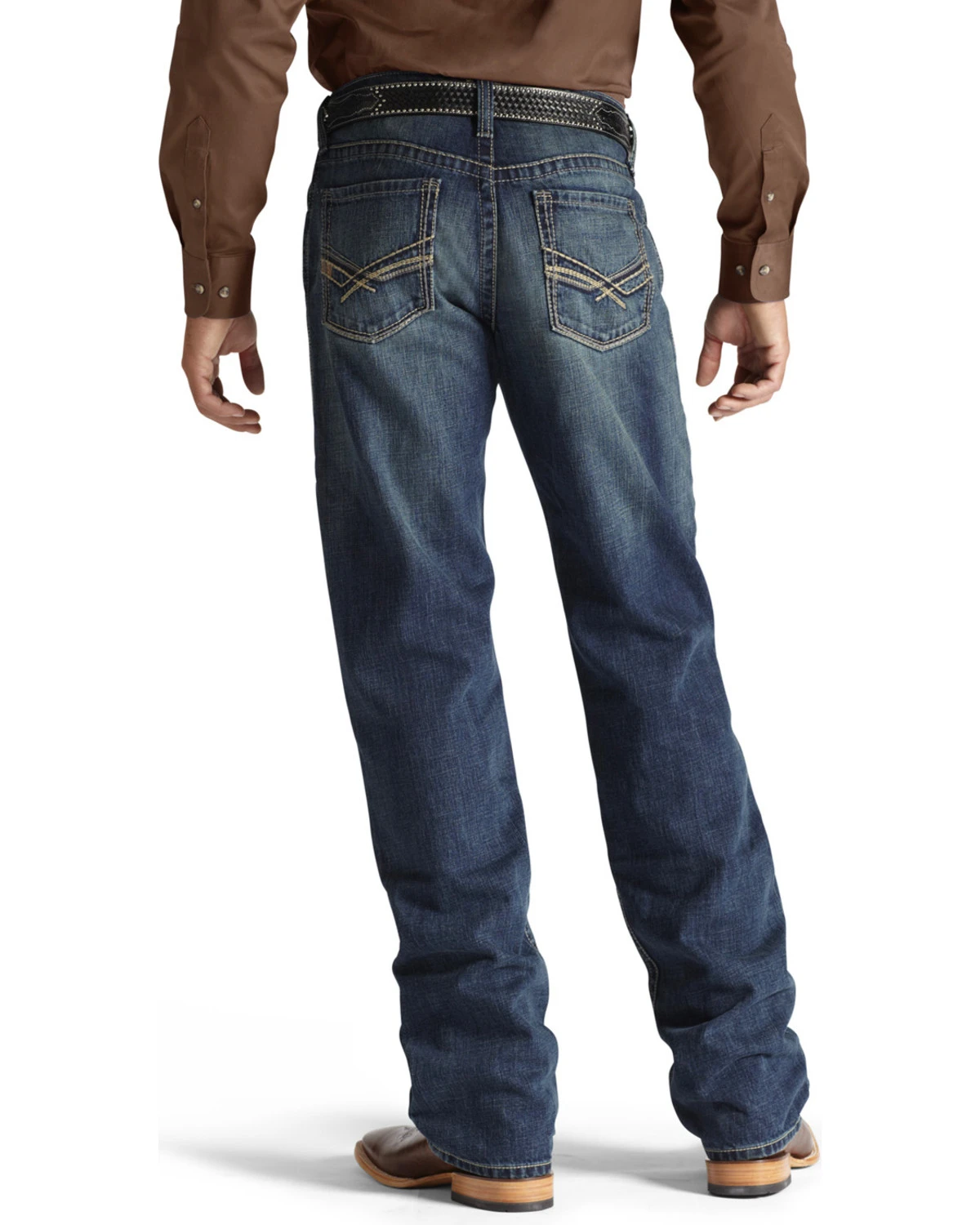 Ariat Men's Blue M3 Multi-Stitch Storm Jeans - Straight Leg 3 Ariat Men's Blue M3 Multi-Stitch Storm Jeans - Straight Leg