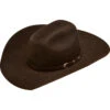 Ariat Boys' Chocolate Wool Felt Buckle Cowboy Hat -Western Cowboy Equipment Store 2000234874 240 P1