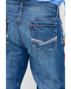 Cinch Men's Ian Dark Stonewash Slim Fit Boot Cut Jeans -Western Cowboy Equipment Store 2000240164 402 P2