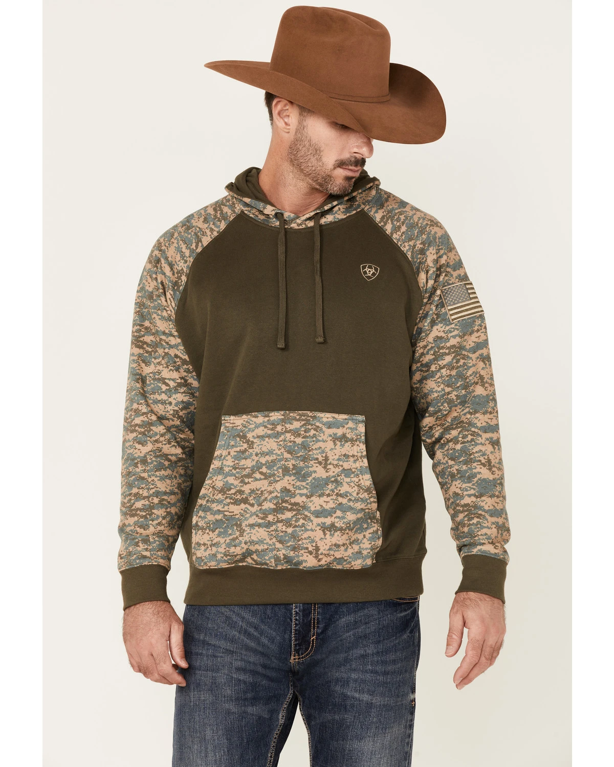 Ariat Men's Camo Patriot Hooded Sweatshirt 3 Ariat Men's Camo Patriot Hooded Sweatshirt