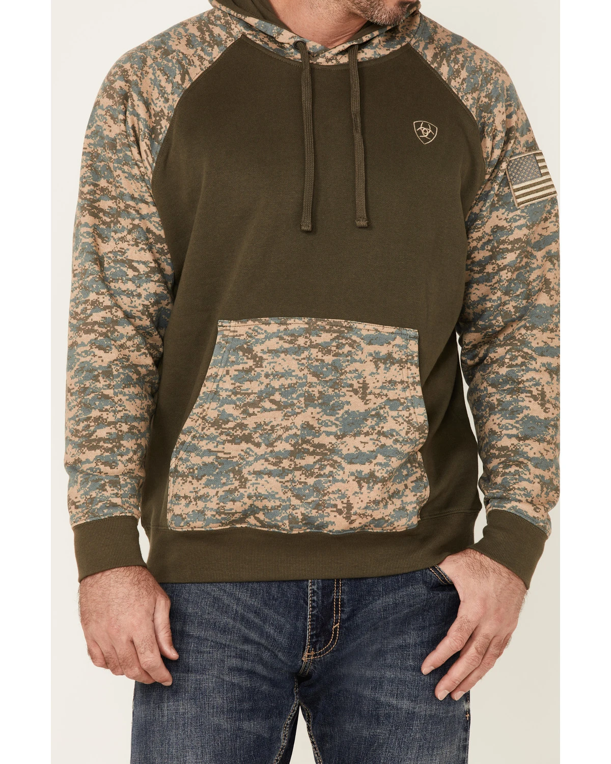 Ariat Men's Camo Patriot Hooded Sweatshirt 5 Ariat Men's Camo Patriot Hooded Sweatshirt - Image 3