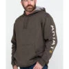 Ariat Men's Heather Bark Rebar Graphic Work Hooded Sweatshirt -Western Cowboy Equipment Store 2000282124 234 P1