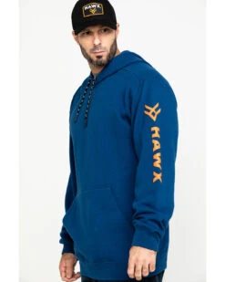 Hawx Men's Logo Sleeve Performance Fleece Hooded Work Sweatshirt -Western Cowboy Equipment Store 2000284116 400 P3