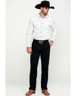 Wrangler Men's Black Casual Pleated Front Western Pants -Western Cowboy Equipment Store 2000293279 001 P6