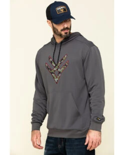 Hawx Men's Gray Tech Logo Hooded Work Sweatshirt - Tall 10 Hawx Men's Gray Tech Logo Hooded Work Sweatshirt - Tall -Western Cowboy Equipment Store 2000297060 021 P3