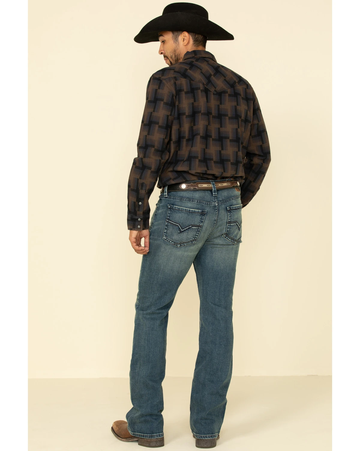 Moonshine Spirit Men's Deep Pockets Dark Wash Stretch Slim Boot Jeans 4 Moonshine Spirit Men's Deep Pockets Dark Wash Stretch Slim Boot Jeans - Image 2