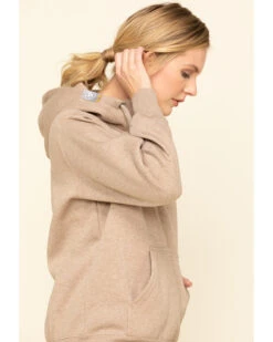 Ariat Women's Dark Oatmeal Heather Rebar Skill Set Zip Hooded Pullover -Western Cowboy Equipment Store 2000322227 104 P5