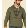 Stetson Men's Green Eagle In Shield Graphic Hooded Sweatshirt