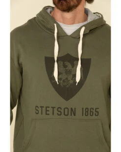 Stetson Men's Green Eagle In Shield Graphic Hooded Sweatshirt 10 Stetson Men's Green Eagle In Shield Graphic Hooded Sweatshirt -Western Cowboy Equipment Store 2000327706 020 P4