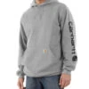 Carhartt Men's Loose Fit Midweight Logo Sleeve Graphic Hooded Sweatshirt - Tall -Western Cowboy Equipment Store 2000332435 070 P1