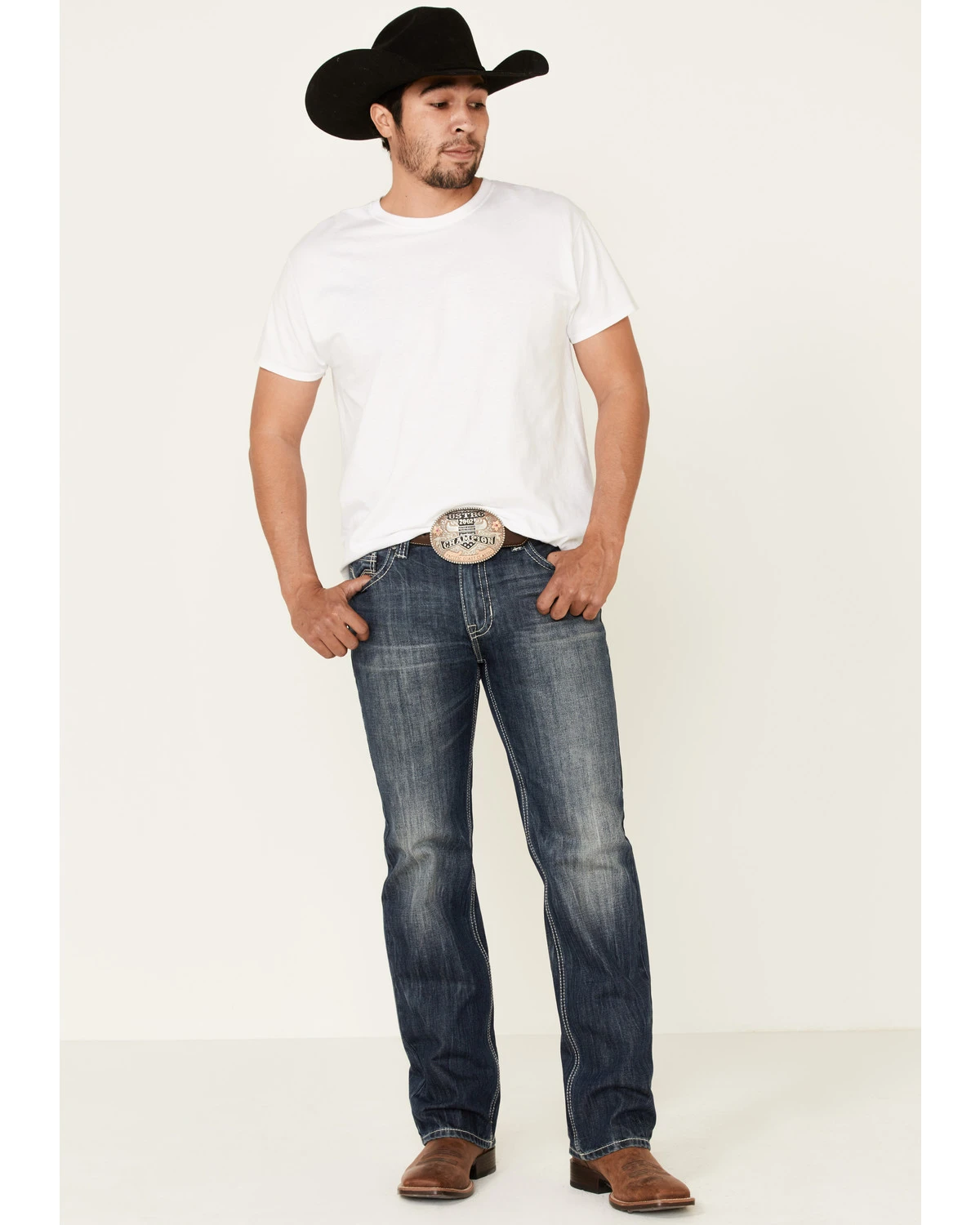 Rock & Roll Denim Men's Dark Double Barrel Relaxed Straight Leg Jeans 3 Rock & Roll Denim Men's Dark Double Barrel Relaxed Straight Leg Jeans