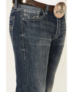 Rock & Roll Denim Men's Dark Double Barrel Relaxed Straight Leg Jeans 11 Rock & Roll Denim Men's Dark Double Barrel Relaxed Straight Leg Jeans -Western Cowboy Equipment Store 2000333350 400 P5