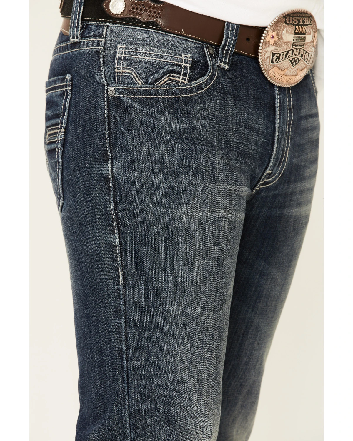 Rock & Roll Denim Men's Dark Double Barrel Relaxed Straight Leg Jeans 7 Rock & Roll Denim Men's Dark Double Barrel Relaxed Straight Leg Jeans - Image 5