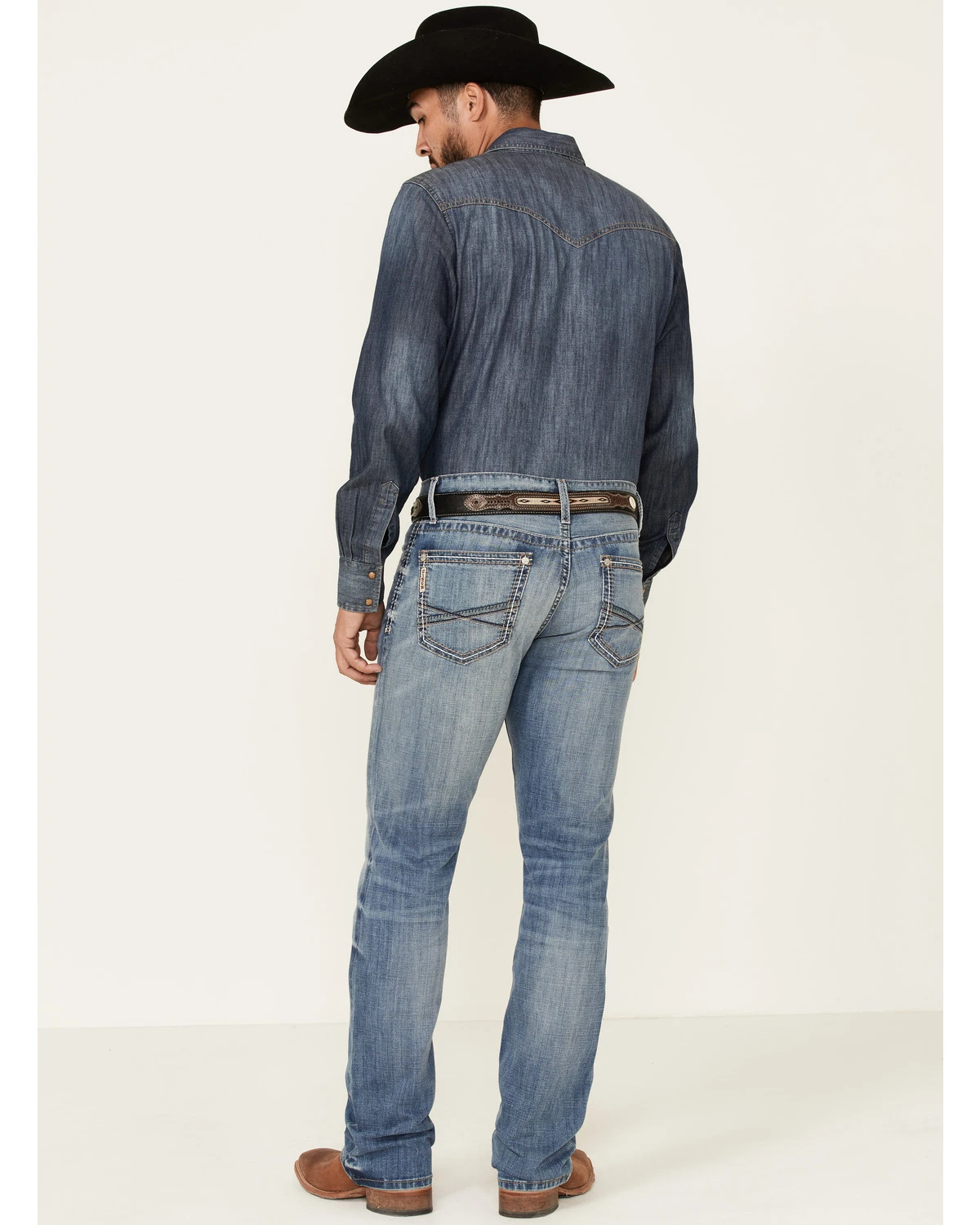 Cinch Men's Ian Medium Stonewash Performance Slim Bootcut Jeans 4 Cinch Men's Ian Medium Stonewash Performance Slim Bootcut Jeans - Image 2