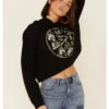 Country Deep Women's Hotter Then A 2 Dollar Cropped Hooded Sweatshirt