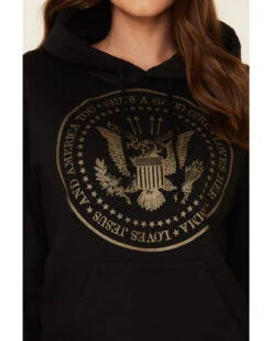 Ruby's Rubbish Women's She's A Good Girl USA Seal Graphic Hooded Sweatshirt -Western Cowboy Equipment Store 2000337415 001 P3