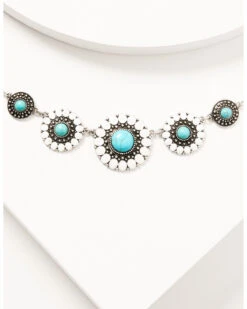 Prime Time Jewelry Women's Silver Turquoise & White Concho Jewelry Set -Western Cowboy Equipment Store 2000338300 040 P2