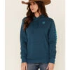 Ariat Women's Eurasian R.E.A.L Arm Logo Graphic Hoodie -Western Cowboy Equipment Store 2000341891 410 P1