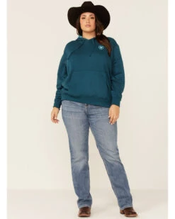 Ariat Women's Eurasian R.E.A.L Arm Logo Graphic Hoodie - Plus -Western Cowboy Equipment Store 2000341892 410 P4