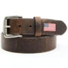 Hawx Men's Brown Leather Flag Tip Belt -Western Cowboy Equipment Store 2000342005 200 P1