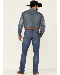 Wrangler Retro Premium Men's Harrick Dark Wash Stretch Slim Straight Jeans 9 Wrangler Retro Premium Men's Harrick Dark Wash Stretch Slim Straight Jeans -Western Cowboy Equipment Store 2000342091 400 P4
