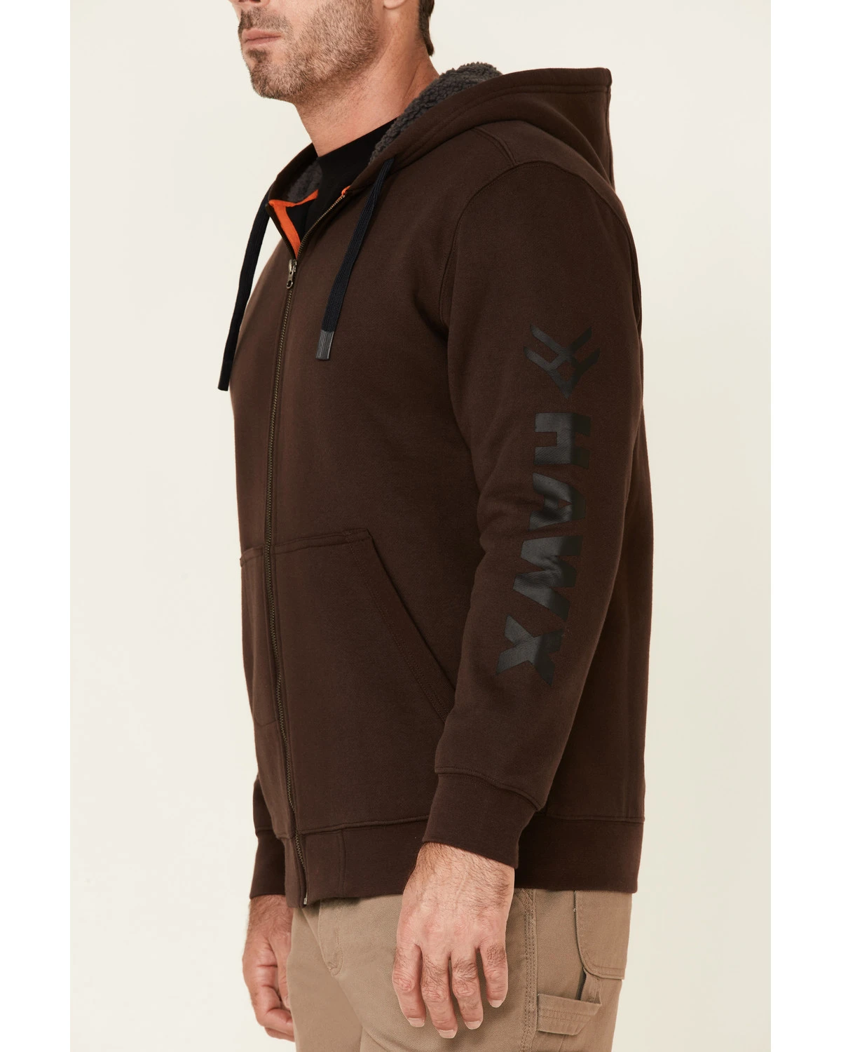 Hawx Men's Brown Martin Insulated Zip-Front Hooded Work Jacket 5 Hawx Men's Brown Martin Insulated Zip-Front Hooded Work Jacket - Image 3