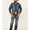 Rock & Roll Denim Men's Revolver Medium Vintage Stretch Slim Straight Jeans 1 Rock & Roll Denim Men's Revolver Medium Vintage Stretch Slim Straight Jeans -Western Cowboy Equipment Store 2000345009 400 P1