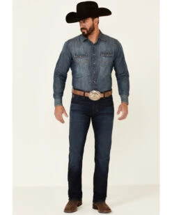 Rock & Roll Denim Men's Hooey Dark Wash Reflex Revolver Slim Straight Jeans 8 Rock & Roll Denim Men's Hooey Dark Wash Reflex Revolver Slim Straight Jeans -Western Cowboy Equipment Store 2000345206 400 P3