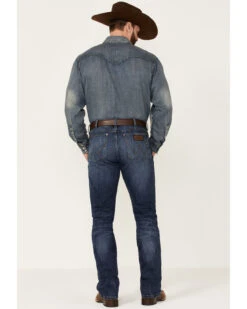 Wrangler Retro Men's Coast Dark Wash Stretch Slim Bootcut Jeans -Western Cowboy Equipment Store 2000346853 400 P3