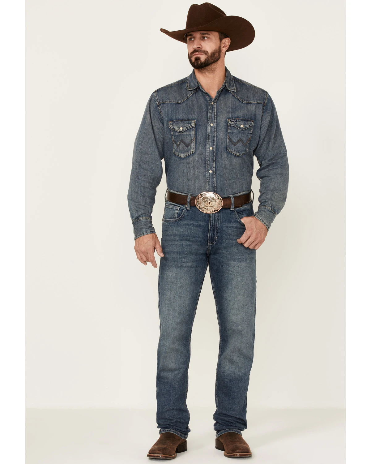 Wrangler 20X Men's No.44 Ember Dark Wash Stretch Slim Straight Jeans - Long 3 Wrangler 20X Men's No.44 Ember Dark Wash Stretch Slim Straight Jeans - Long