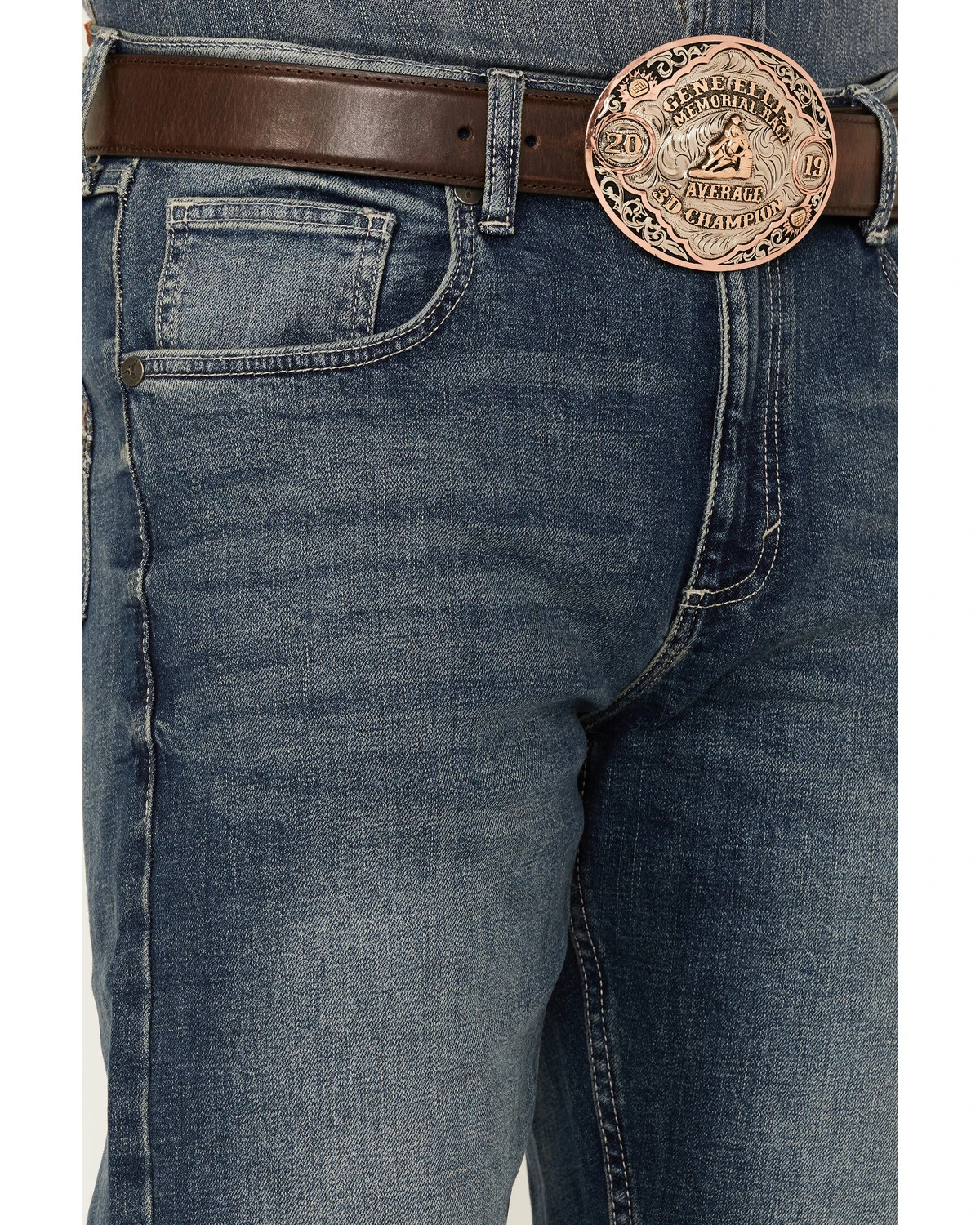 Wrangler 20X Men's No.44 Ember Dark Wash Stretch Slim Straight Jeans - Long 4 Wrangler 20X Men's No.44 Ember Dark Wash Stretch Slim Straight Jeans - Long - Image 2