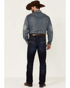 Wrangler 20X Men's Azure Vintage Dark Wash Stretch Slim Bootcut Jeans - Long -Western Cowboy Equipment Store 2000347676 400 P3