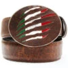 Cody James Men's Mexican Flag Slash Brown Leather Belt -Western Cowboy Equipment Store 2000347991 200 P1