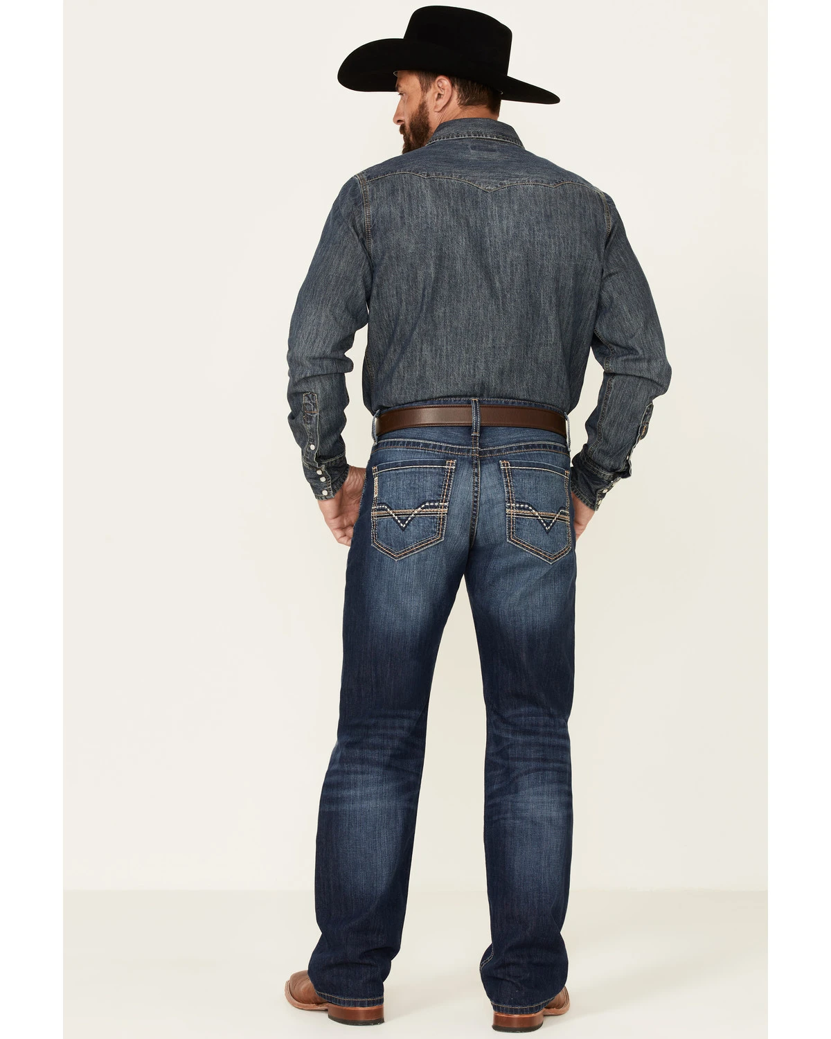 Cinch Men's Grant Dark Stonewash Performance Stretch Relaxed Bootcut Jeans 4 Cinch Men's Grant Dark Stonewash Performance Stretch Relaxed Bootcut Jeans - Image 2