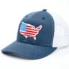Oil Field Hats Men's Navy American Flag US Patch Mesh-Back Ball Cap