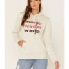 Wrangler Women's Multi Stacked Logo Shirttail Pullover Hoodie 1 Wrangler Women's Multi Stacked Logo Shirttail Pullover Hoodie -Western Cowboy Equipment Store 2000350345 104 P1