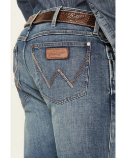 Wrangler Retro Men's Shadow Medium Wash Stretch Slim Bootcut Jeans - Long 8 Wrangler Retro Men's Shadow Medium Wash Stretch Slim Bootcut Jeans - Long -Western Cowboy Equipment Store 2000350741 400 P3