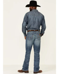 Wrangler Retro Men's Shadow Medium Wash Stretch Slim Bootcut Jeans - Long 9 Wrangler Retro Men's Shadow Medium Wash Stretch Slim Bootcut Jeans - Long -Western Cowboy Equipment Store 2000350741 400 P4