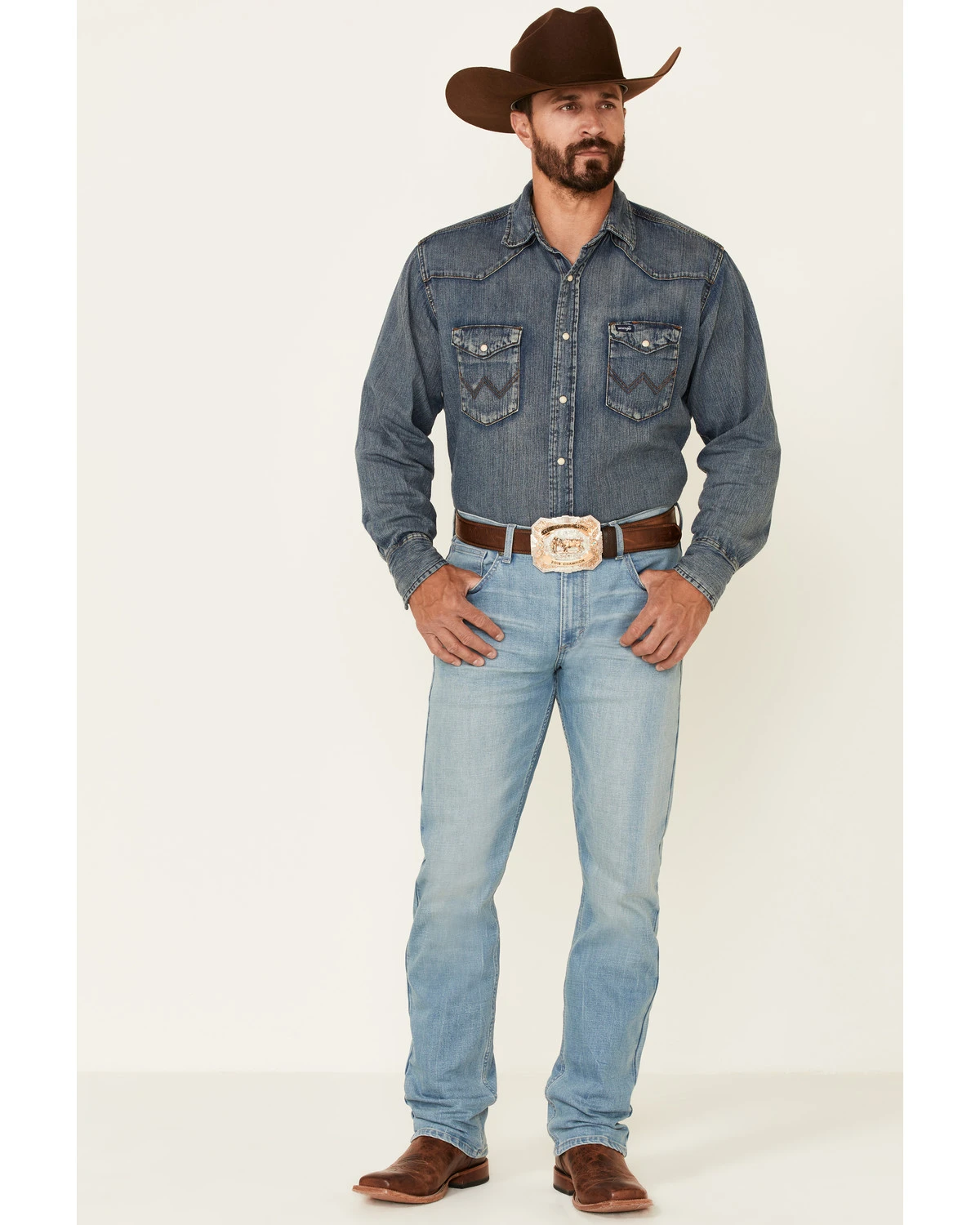 Wrangler 20X Men's Beech Light Wash Stretch Slim Straight Jeans 3 Wrangler 20X Men's Beech Light Wash Stretch Slim Straight Jeans