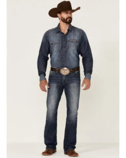 Rock & Roll Denim Men's Medium Wash Pistol Regular Bootcut Jeans -Western Cowboy Equipment Store 2000351103 400 P3