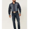 Rock & Roll Denim Men's Hooey Dark Vintage Double Barrel Relaxed Stackable Bootcut Jeans -Western Cowboy Equipment Store 2000351105 400 P1