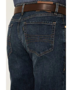 Rock & Roll Denim Men's Hooey Dark Vintage Double Barrel Relaxed Stackable Bootcut Jeans 8 Rock & Roll Denim Men's Hooey Dark Vintage Double Barrel Relaxed Stackable Bootcut Jeans -Western Cowboy Equipment Store 2000351105 400 P3